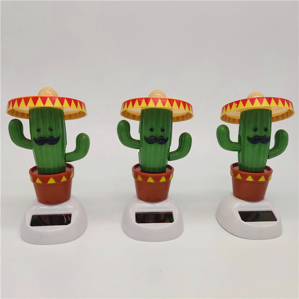 Solar head shaking doll car decoration