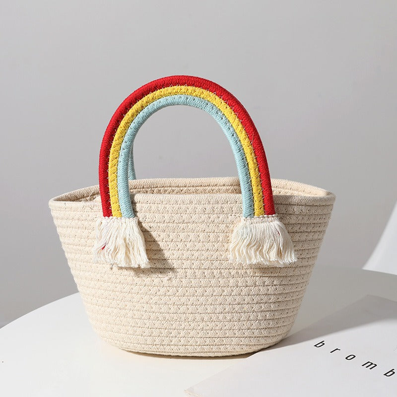 Handgemachte Regenbogen Handtasche