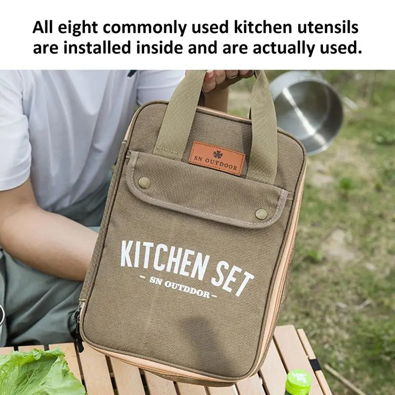 Camping-Küchenset, 8-teilig,