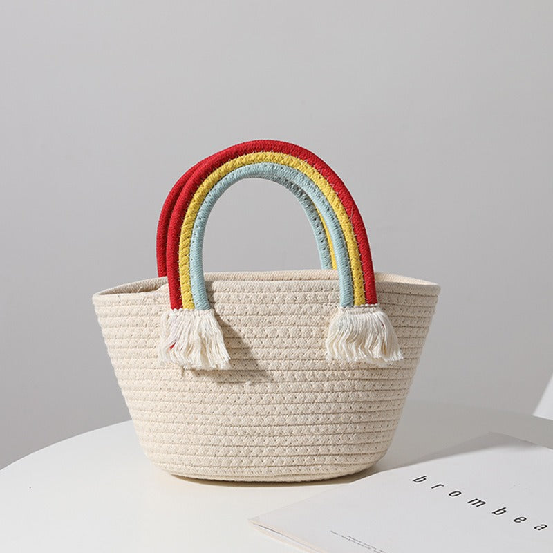Handgemachte Regenbogen Handtasche