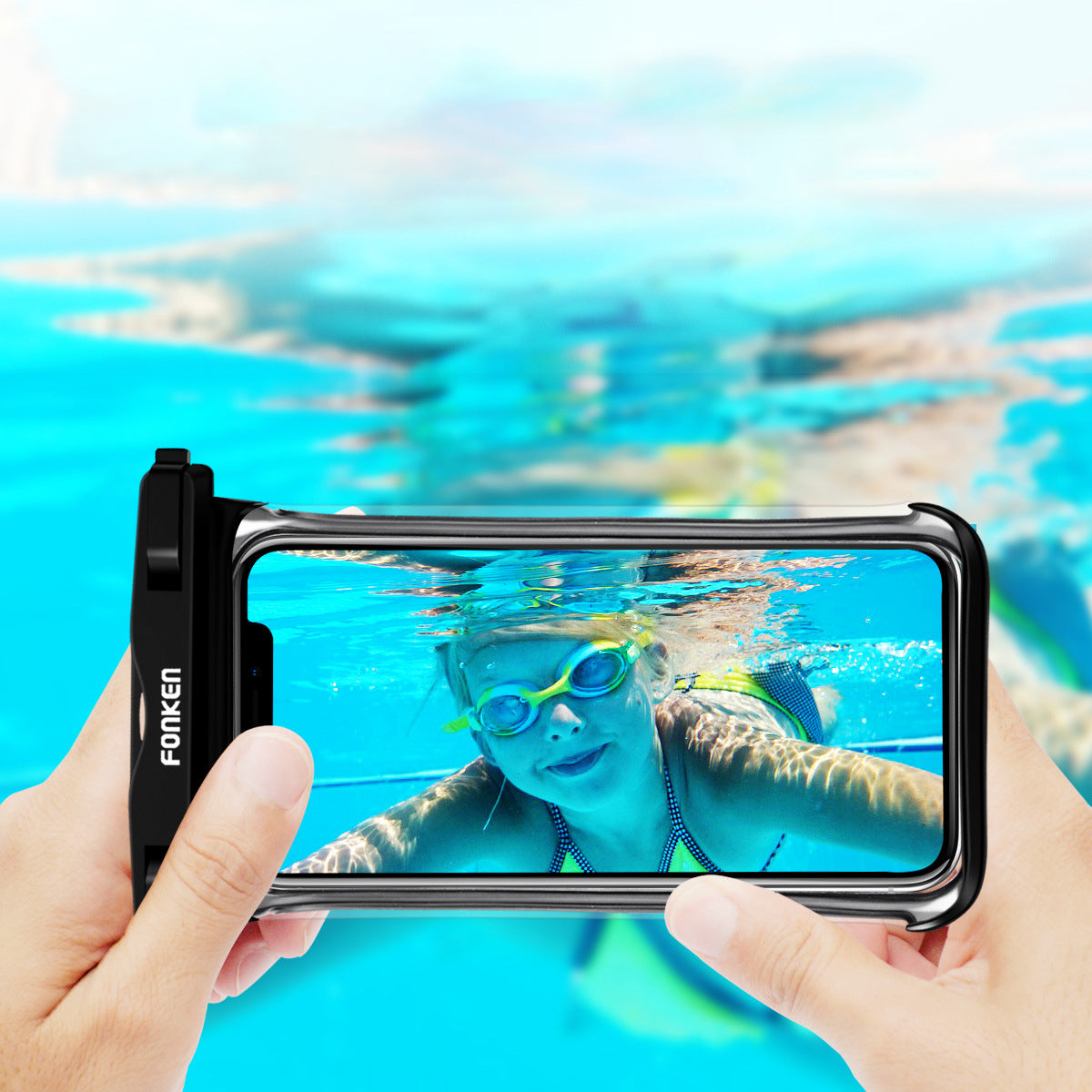 Panoramic Mobile Phone Waterproof Bag Outdoor Sports Swimming Rainproof Touch Screen Photo 6 Inches