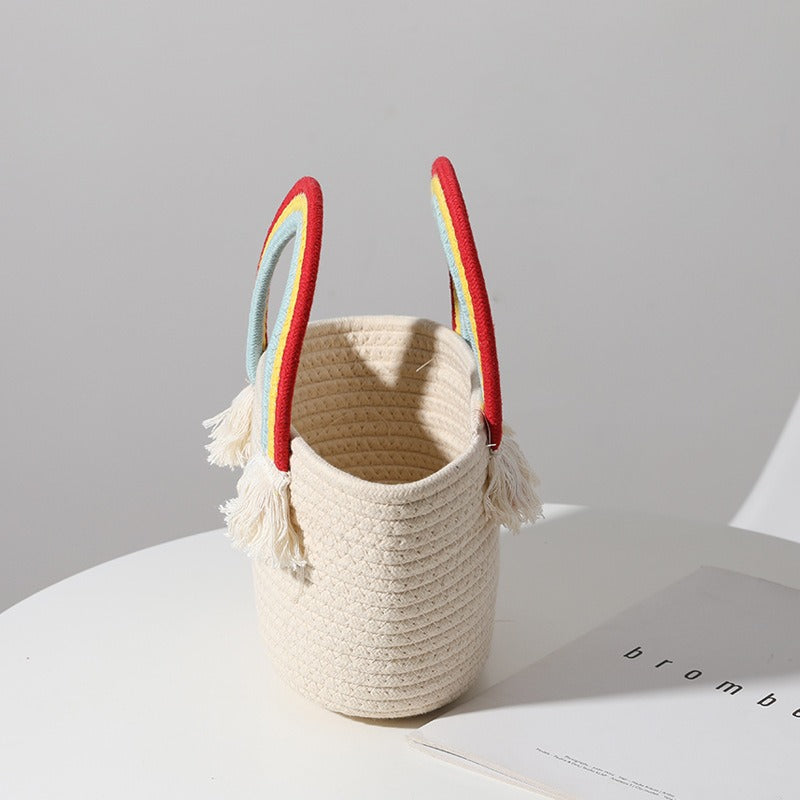 Handgemachte Regenbogen Handtasche