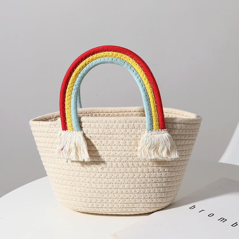 Handmade rainbow handbag