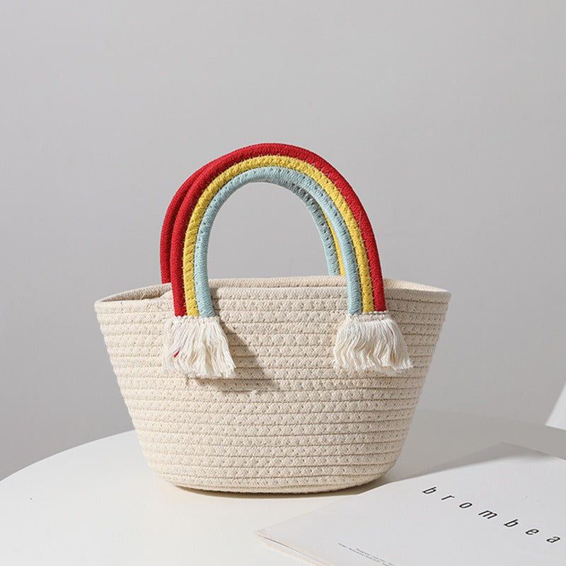 Handmade rainbow handbag