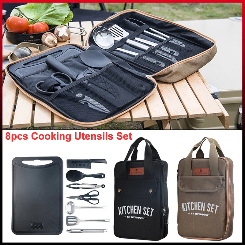 Camping kitchen set, 8 pieces, 
