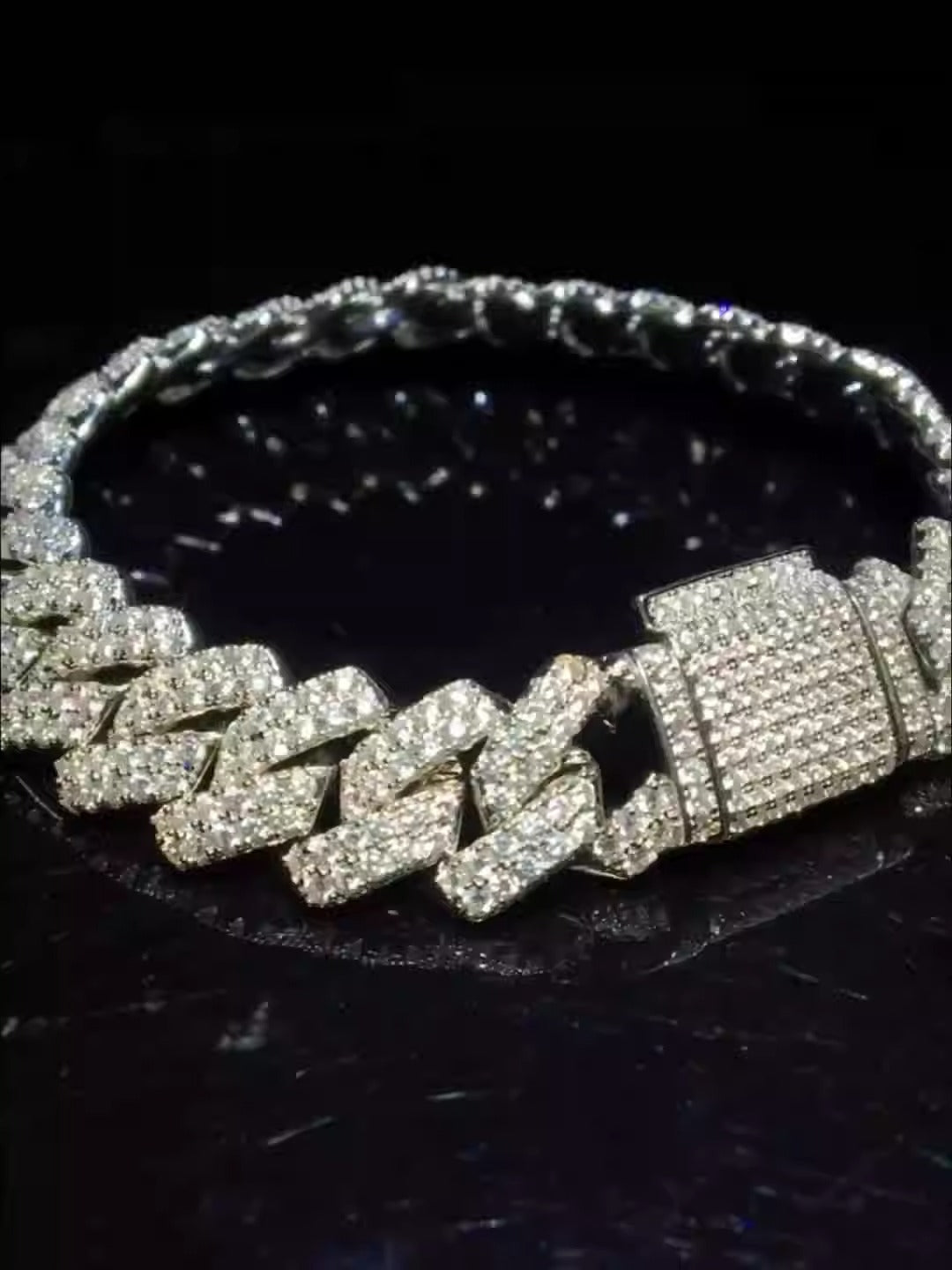 Hot selling hip-hop micro inlaid zircon bracelet for men, high-quality personalized rectangular Cuban bracelet Bracelet